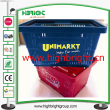 100% New PP Plastic Hand Shopping Basket